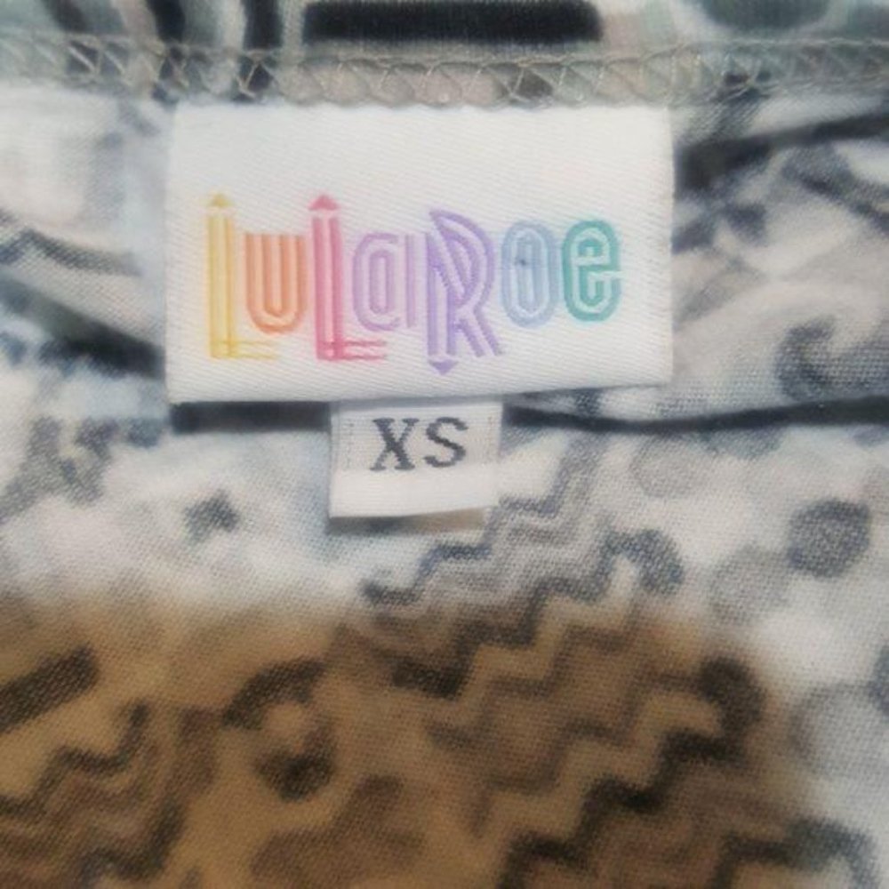 Lularoe Nicole Dress Gray Tones Geometric Size XS - Picture 7 of 8